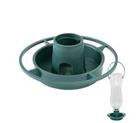 Wild Bird Feeders - Exotic Parakeet Bowl, Stable Perch Landing, Heavy Duty Steel Hook Hanging Feeder, Versatile Bird Bath Station | For Outdoor Garden Trees