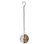 Wild Bird Nesting Ball, Refillable Fiber Dispenser, Handmade Hanging Decor