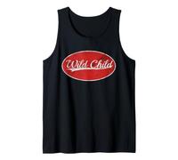 Wild Child Varsity Athletic Throwback Aesthetic Design Camiseta sin Mangas