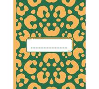 Wild & Colorful Animal Print Composition Notebook (GREEN AND ORANGE) | Fun Journal with 100 Sheets - 200 Pages for Writing, School, or Daily Notes