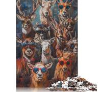 Wild Cool Animals Painting Puzzle Imposible,desafío for Adults Juego Educativo 1000 Piezas Obra De Arte De Juego De para Adultos Y Niños 1000pcs (38x26cm)
