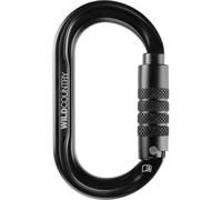 Wild Country Wild Oval Trilock mosquetón ovalado de seguridad de triple acción de escalada - Black