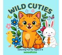 Wild cuties: A fun animal coloring book for kids