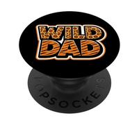 Wild Dad Zoo Día del Padre Safari Animal Print Al Aire Libre Naturaleza PopSockets PopGrip Adhesivo
