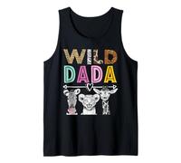 Wild Dada Zoo Theme Birthday Safari Jungle Fiesta a juego Camiseta sin Mangas