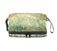 Wild Deer Graze - Bolsa de cosméticos de doble capa para mujeres y niñas, neceser de viaje, bolsa organizadora de maquillaje con compartimento para brochas, multicolor, 27x15x14 cm/10.6x5.9x5.5 in,