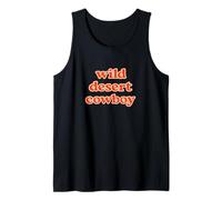 Wild Desert Cowboy Retro Western Typography Graphic Camiseta sin Mangas