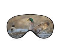Wild Duck Drake Wings on River in Sunny Day - Máscara para dormir con correa ajustable, cómoda máscara de ojos suave para dormir, máscaras de ojos que bloquean la luz