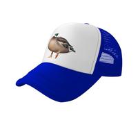 Wild Duck - Gorra de béisbol de malla estampada negra, gorra de camionero transpirable, adecuada para pesca y senderismo, Azul, One Size-Large
