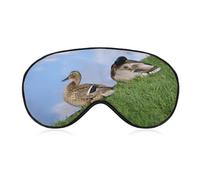 Wild Ducks Resting on A Lake Coast - Antifaz para dormir con correa ajustable, cómoda máscara de ojos suave para dormir, máscaras de ojos que bloquean la luz