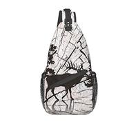 Wild Elk Black Stripe Santa Claus Sling Bag, Mochila de Hombro Paquete de Pecho Causal Crossbody Daypack para Mujeres Hombres Senderismo Viajes