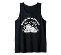 Wild Escape Reading Animal Lion Book Reader Kids Reading Camiseta sin Mangas