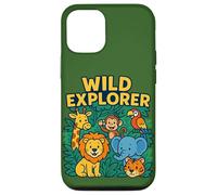 Wild Explorer Jungle Safari Animal Adventure para niños valientes Carcasa para iPhone 12/12 Pro