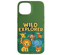 Wild Explorer Jungle Safari Animal Adventure para niños valientes Carcasa para iPhone 15