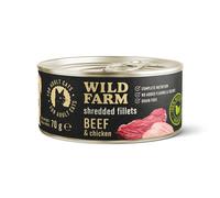 WILD FARM Fillets Beef & Chicken 70g - comida húmeda para gatos sin cereales en caldo