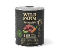 WILD FARM Monoprotein Beef 12x800g pienso hipoalergénico para perros + tapa de lata gratis