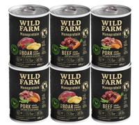 WILD FARM Monoproteínová zmes príchutí 6x400g hypoalergénne krmivo pre psov