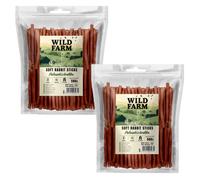 WILD FARM Palitos de conejo 2x500g golosinas para perros