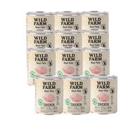 WILD FARM Pate Pollo 12x800g pienso para perros sin gluten + tapa de lata gratis
