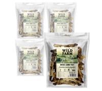 WILD FARM Pezuñas de cordero secas 4x300g golosinas para perros