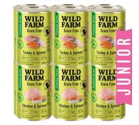 WILD FARM Premium Grain Free Pavo y Salmón / Pollo y Salmón Junior 12x400g - alimento sin cereales para gatitos