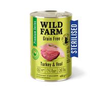 WILD FARM Premium Grain Free Turkey and Veal 400g - comida sin cereales para gatos esterilizados