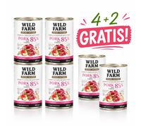 WILD FARM PURE MONO Pork Apple and Quinoa 400 g, pienso monoproteico para perros - 4+2 GRATIS