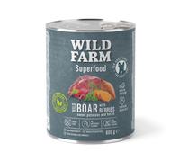 WILD FARM Superfood Jabalí (Venado con boniato, bayas y hierbas) 12x800g pienso para perros sin cereales