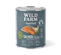 WILD FARM Superfood Salmon (Salmón con calabacines, boniatos y hierbas) 6x800g pienso para perros sin cereales