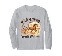 Wild Flowers and Wild Horses Western Watercolor Graphic Manga Larga