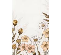 Wild flowers illustration - Lined Journal for Women & Men - Floral Aesthetic Notebook for Writing, Sketching, & Notes: Cute Flower Design Gift for Nature Lovers (6x9 in, 120 Pages)