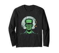 Wild Frankenstein Halloween Graphic Tees - Cool Frankenstein Manga Larga
