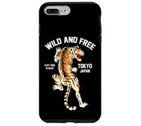 Wild & Free Enjoy Cool Brave Tokyo Japan Wild Tiger Graphic Carcasa para iPhone 7 Plus/8 Plus