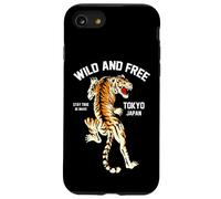 Wild & Free Enjoy Cool Brave Tokyo Japan Wild Tiger Graphic Carcasa para iPhone SE (2020) / 7/8