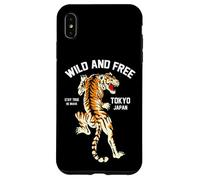 Wild & Free Enjoy Cool Brave Tokyo Japan Wild Tiger Graphic Carcasa para iPhone XS MAX
