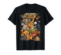 Wild Friends of The Jungle Banner Diseño con Animales Camiseta