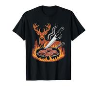 Wild Game Grill Master Hunter Outdoor BBQ Illustration Camiseta