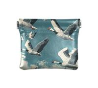 Wild Geese - Monedero de piel sintética para mujer y mujer, Wild Geese Blue Sky, 1 size, Moderno