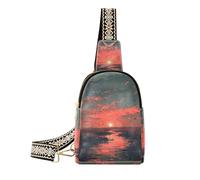 Wild Geese Sunset Lake - Mochila de piel para mujer, Wild gansos sunset lake, 1 talla, Wild gansos sunset lake, 1 talla