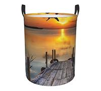 Wild Goose By The Bridge - Cesta de ropa plegable, de estilo moderno, plegable, para dormitorio, hogar, dormitorio y viaje