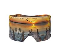 Wild Goose by The Bridge - Cómoda sombra de ojos para dormir, orejeras para dormir, diadema cálida y diseño de doble cara. Adecuado para meditación y yoga.