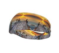 Wild Goose By The Bridge - Diadema deportiva saludable decorativa, moderna, absorbe el sudor, buena elasticidad, se puede utilizar en todas las estaciones, tanto hombres como mujeres, ancho de 38 cm.