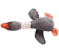 Wild Goose - Juguete de peluche para perro, resistencia a morder, sonido chirriante, limpieza de dientes de mascotas, accesorio de masticación para cachorros, procesamiento gris duradero