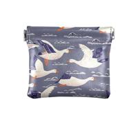 Wild Goose Line - Monedero de piel sintética con bolsillo para monedas, para mujeres, niñas y hombres