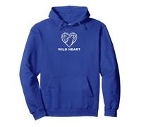 Wild Heart Geométrico Lobo Naturaleza Sudadera con Capucha, Unisex para Adultos, Azul Real, XL