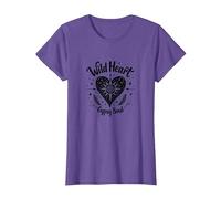 Wild Heart Gypsy Soul Bohemian Spirit Celestial Camiseta, Mujer, Morado Jaspeado, 3XL