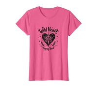 Wild Heart Gypsy Soul Bohemian Spirit Celestial Camiseta, Mujer, Rosa Jaspeado, S