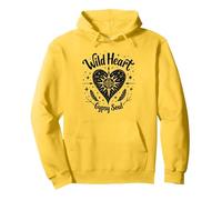 Wild Heart Gypsy Soul Bohemian Spirit Celestial Sudadera con Capucha, Unisex para Adultos, Limón, L