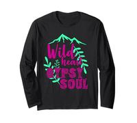 Wild Heart Gypsy Soul Boho Montaña Naturaleza Diseño Manga Larga