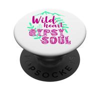 Wild Heart Gypsy Soul Boho Montaña Naturaleza Diseño PopSockets PopGrip Adhesivo